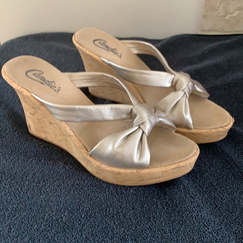 Gold Wedge Sandals